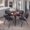 Regency Kahlo Square Table & Chair Sets, 30 W, 30 L, 29 H, Wood, Metal, Plastic Top, Cherry TPL3030CHBK47BK - alternate 1